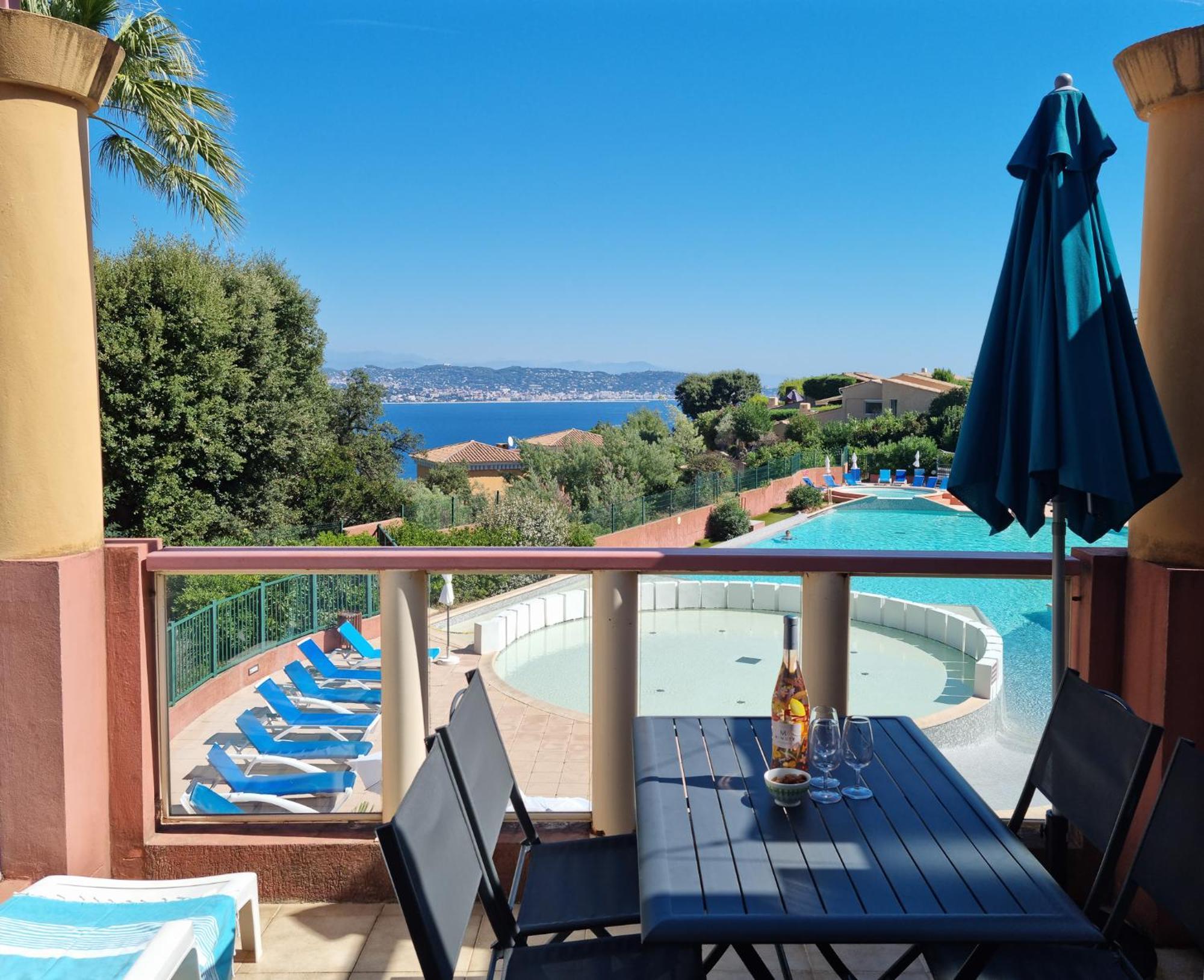 Théoule-sur-Mer Magnifique Vue Mer Et Piscine - Les Cles De L Esterel מראה חיצוני תמונה