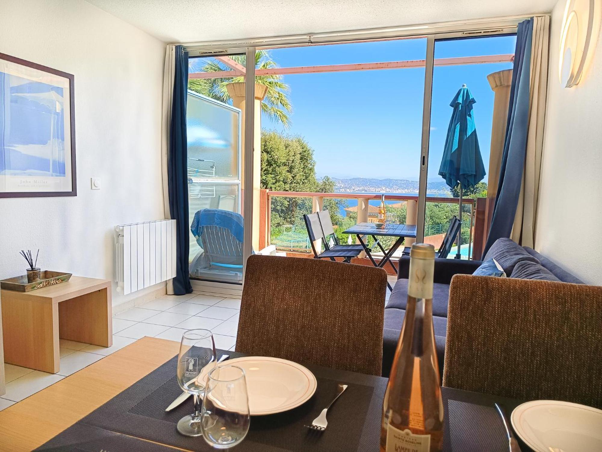 Théoule-sur-Mer Magnifique Vue Mer Et Piscine - Les Cles De L Esterel מראה חיצוני תמונה